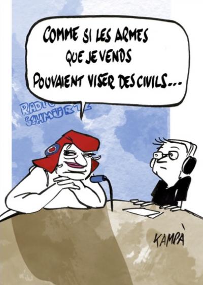 Comme si les armes que je vends pouvaient viser des civils...