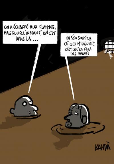 On a échappé aux flammes