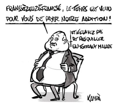 Le temps est venu pour vous de payer notre addition !