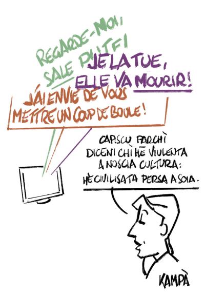 Je comprends pourquoi on dit que c'est violent.  Notre culture : elle est civilisée, mais elle a perdu de son éclat.